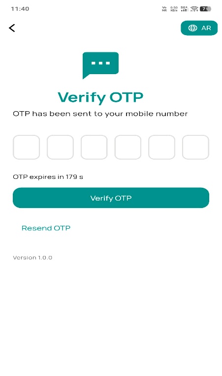 OTP verification during registration
